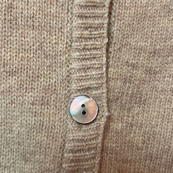 Sundance Sophie Lambswool Fair Isle Button Down Sweater Tan/Blue Size XL. - Picture 3 of 9